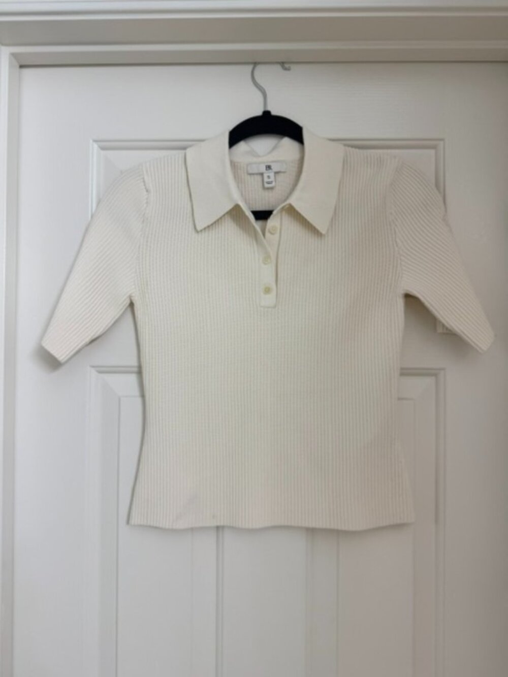 Banana Republic Ribbed Knit Polo Sweater, size small, EUC